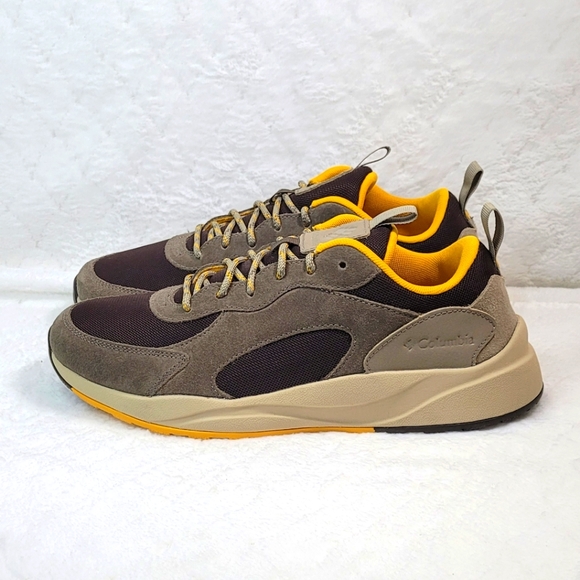 Columbia Mens Pivot Mid Waterproof Hiking Shoe Dark Grey Yellow Size 10 - Picture 4 of 11